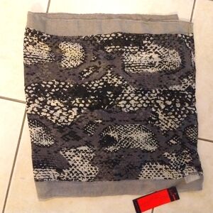 Large Snake Skin Grey Fashion Scarf